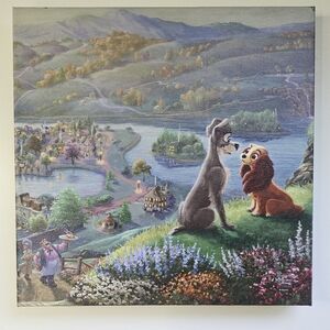 SOLD Thomas Kinkade x Disney Lady & the Tramp Canvas